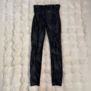 SPANX Faux Leather Moto Leggings